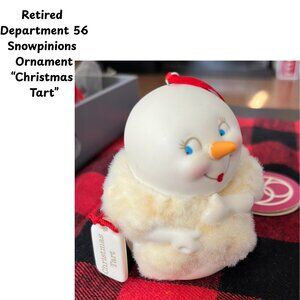 Retired Department 56 Snowpinions ornament "Christmas Tart